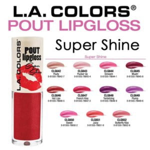 LA Colors Labial Pout Lipgloss Super Shine Pimax Makeup
