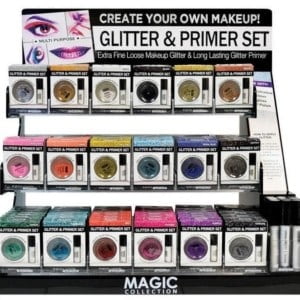 Glitter + Primer Set Coleccion Magica Ojos Labios Uñas